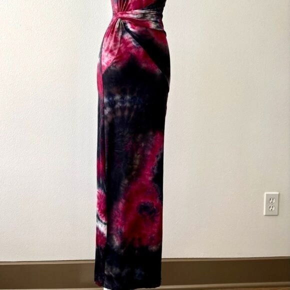 Fashion Nova Dress Medium Asymmetrical BodyCon Tie Dye Boho Soft Grunge Gothic - Picture 2 of 12